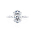 Load image into Gallery viewer, Eternal Sparkle: 0.90 CT Oval Lab-Grown Diamond Pave Engagement Ring
