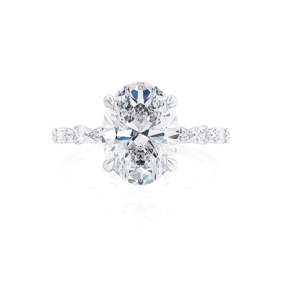 Eternal Sparkle: 0.90 CT Oval Lab-Grown Diamond Pave Engagement Ring