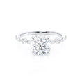 Load image into Gallery viewer, 0.90 CT Round Lab Grown Diamond Pave Engagement Ring
