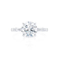 Load image into Gallery viewer, 0.90 CT Round Lab Grown Diamond Pave Engagement Ring
