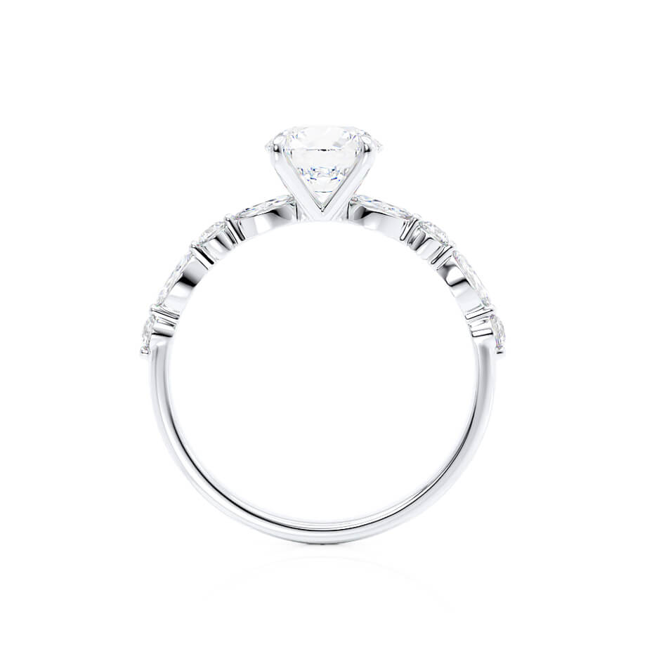 0.90 CT Round Lab-Grown Diamond Engagement Ring In Pave Setting