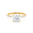 Load image into Gallery viewer, 0.90 CT Round Lab Grown Diamond Pave Engagement Ring
