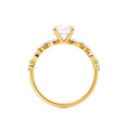 Load image into Gallery viewer, 0.90 CT Oval Lab Grown Diamond Engagement Ring With Pave Setting
