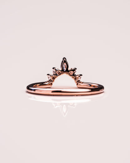 0.14 TCW Marquise & Round U Shaped Lab Grown Diamond Wedding Band