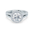 Load image into Gallery viewer, 0.50 CT Round Lab Grown Diamond Halo & Pave Elegance Engagement Ring
