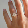 Load image into Gallery viewer, 1.5CT Oval Lab Grown Diamond Trio Radiance Engagement Ring
