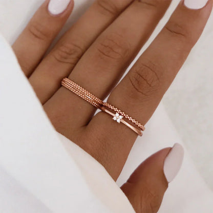 Round Dotted Thick Wedding Band 8