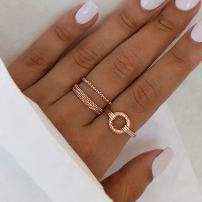 Round Dotted Thick Wedding Band 7