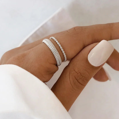 Round Dotted Thick Wedding Band 3