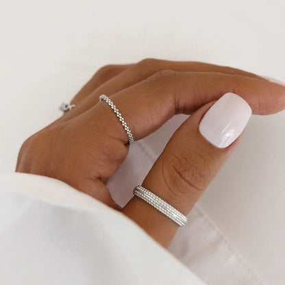 Round Dotted Thick Wedding Band 2