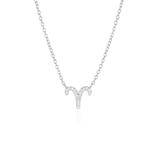 Radiant 0.20 Carat Round Lab-Grown Diamond Aries Charm Necklace