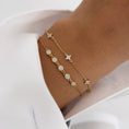 Load image into Gallery viewer, Elegant 0.2 TCW Round Lab-Grown Diamond Multi-Stone Gold Bracelet
