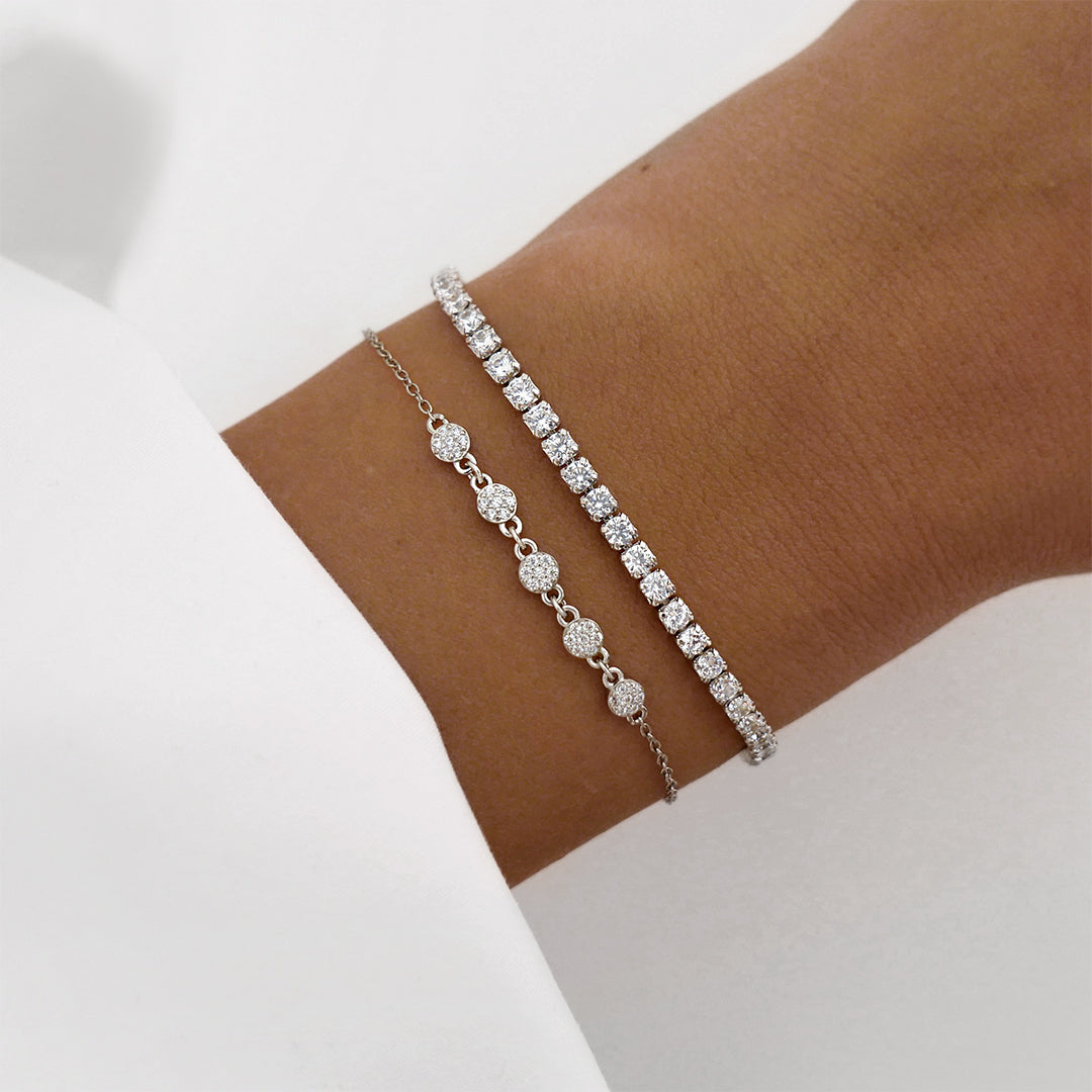 Elegant 0.2 TCW Round Lab-Grown Diamond Multi-Stone Gold Bracelet 11