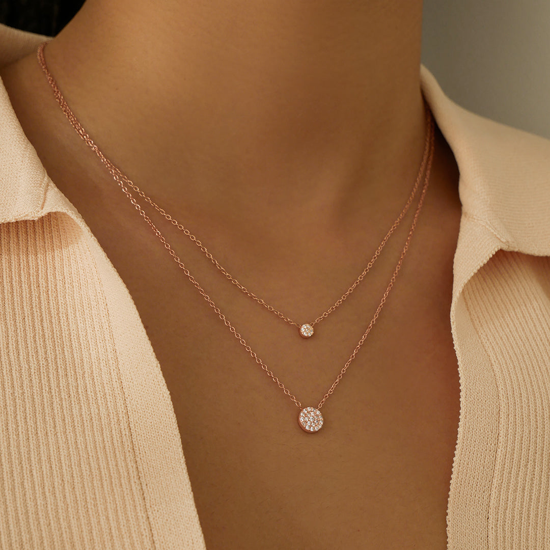 Elegant 0.2TCW Round Lab-Grown Diamond Pendant Necklace