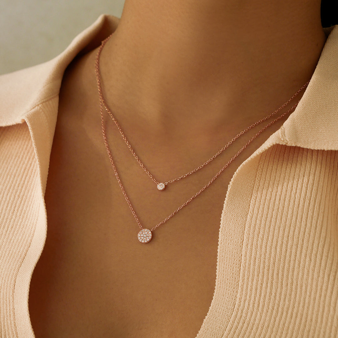 Elegant 0.2TCW Round Lab-Grown Diamond Pendant Necklace