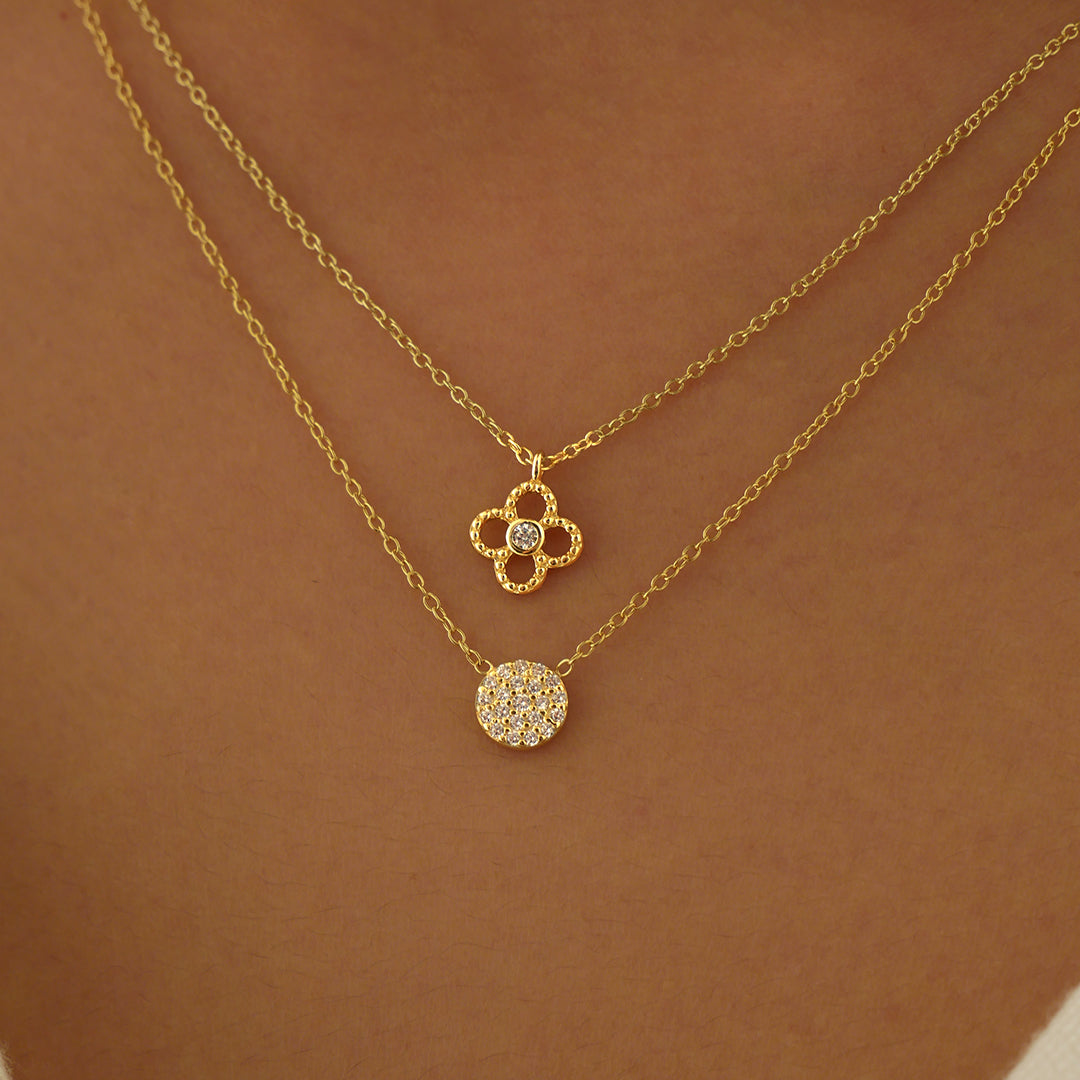 Elegant 0.3TCW Round Lab-Grown Diamond Pave Necklace 8