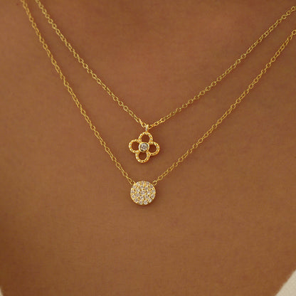 Elegant 0.3TCW Round Lab-Grown Diamond Pave Necklace 8
