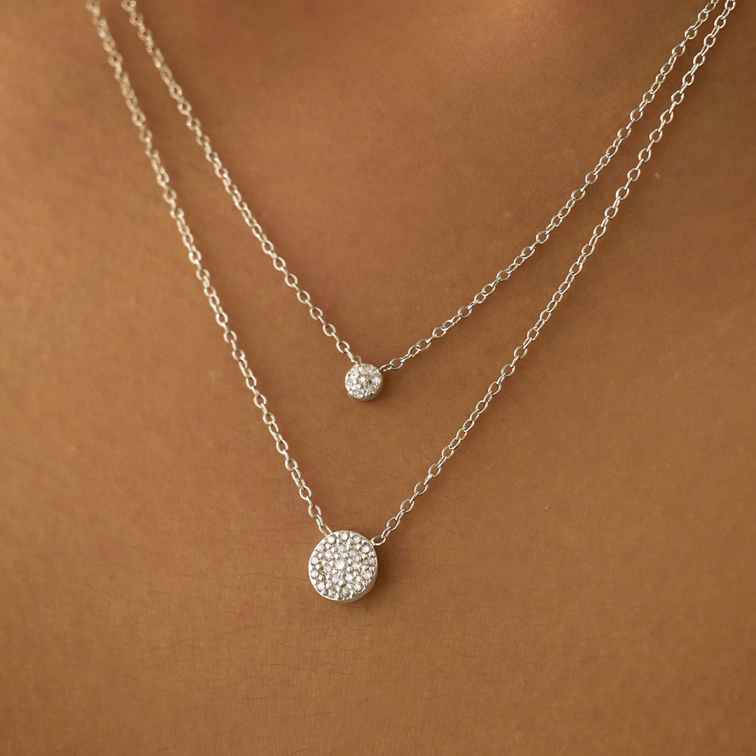 Elegant 0.3TCW Round Lab-Grown Diamond Pave Necklace 4
