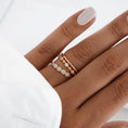 Load image into Gallery viewer, Elegant 0.10 TCW Round Lab-Grown Diamond Cluster Wedding Band
