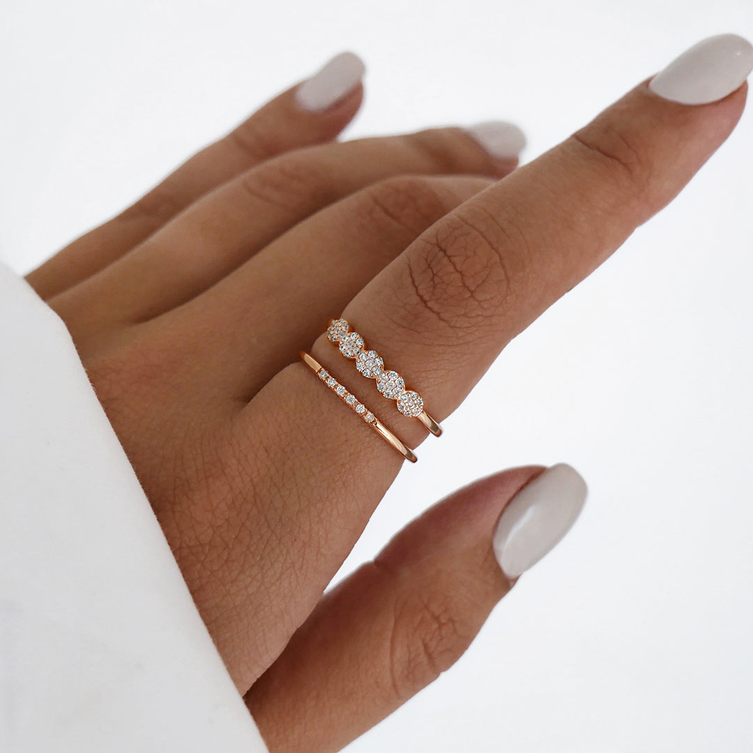 Elegant 0.10 TCW Round Lab-Grown Diamond Cluster Wedding Band 10