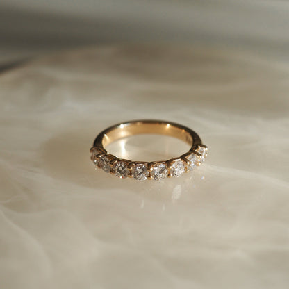 Elegant 0.50 TCW Round Diamond Half Eternity Band in Gold 1