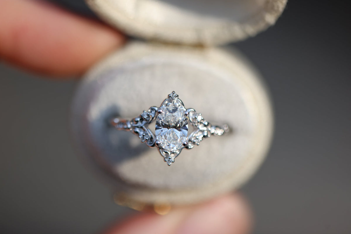 Solitaire Cathedral- 1.8 CT Cushion Lab Grown Diamond Wedding Band