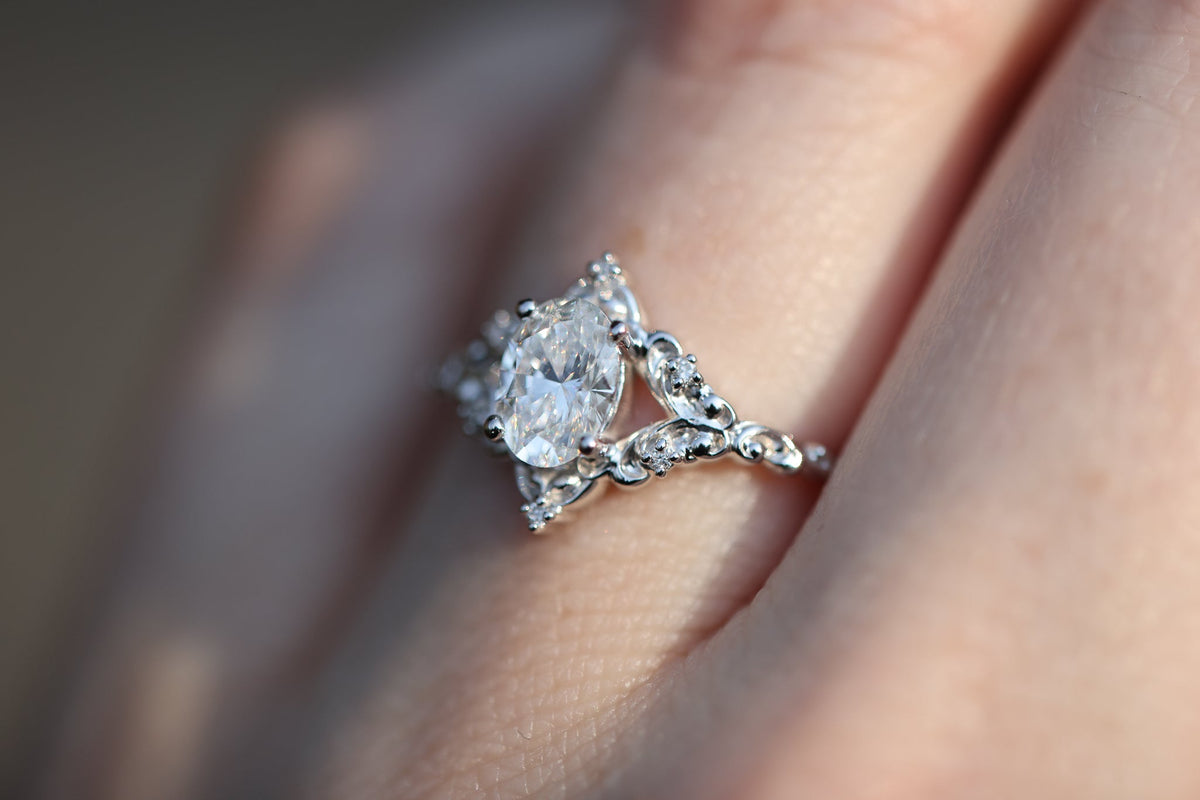 Solitaire Cathedral- 1.8 CT Cushion Lab Grown Diamond Wedding Band
