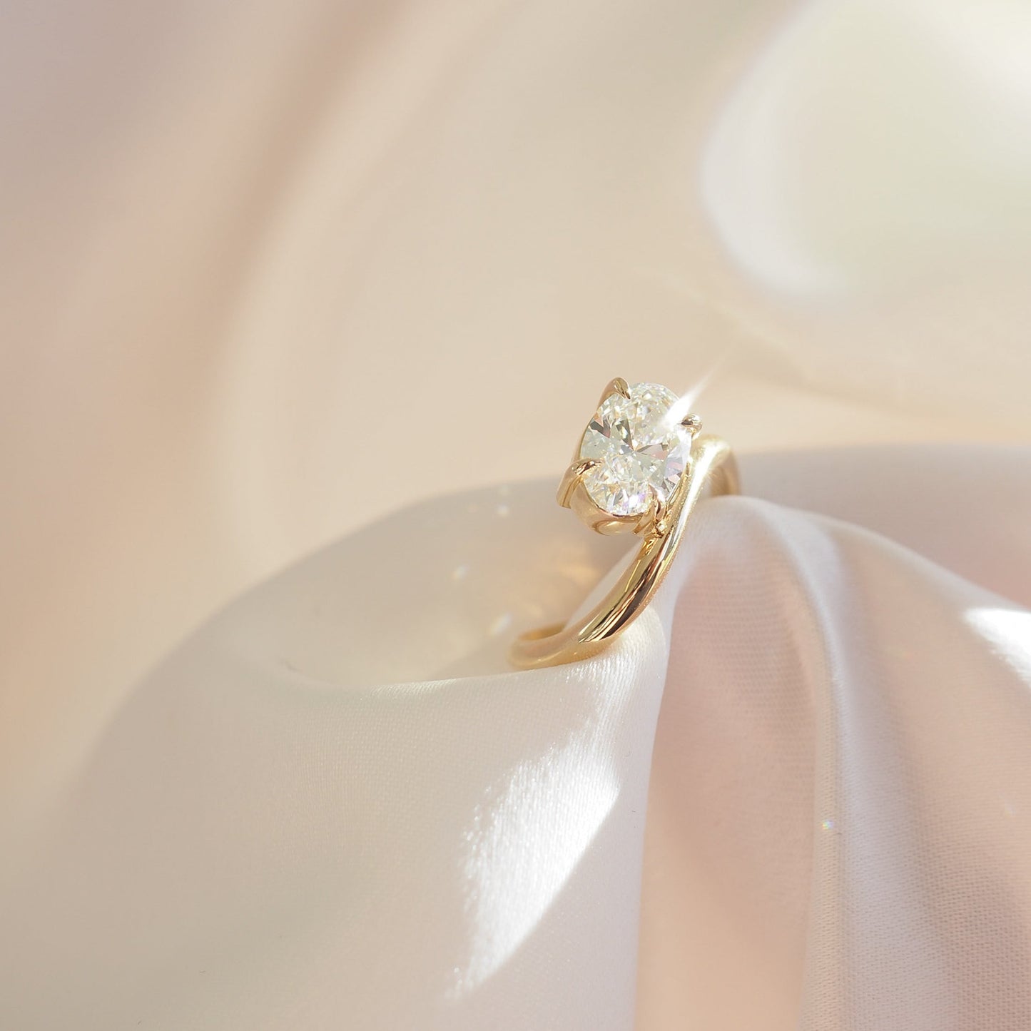 1.27 CT Oval Lab Grown Diamond Solitaire Engagement Ring 4