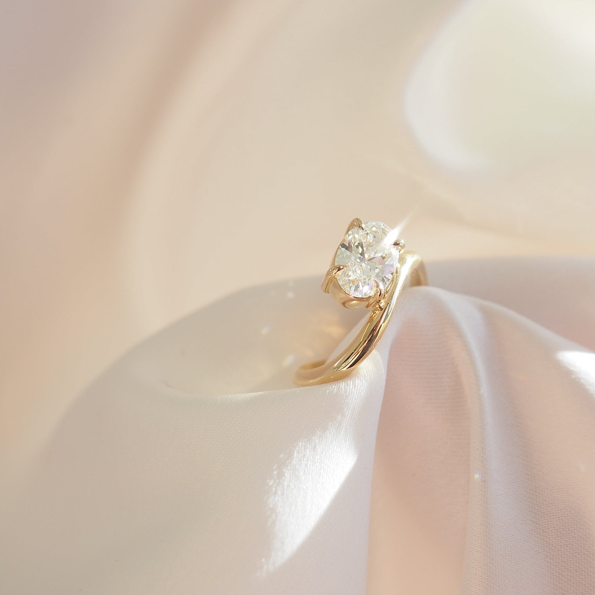 1.27 CT Oval Lab Grown Diamond Solitaire Engagement Ring 4