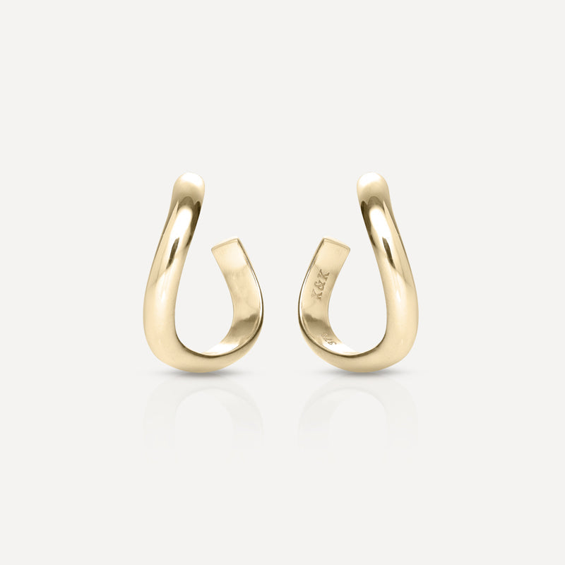 Golden Curves Hoop Earrings 4