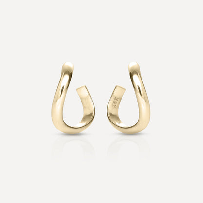 Golden Curves Hoop Earrings 4