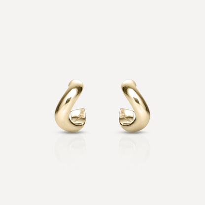 Golden Curves Hoop Earrings 1