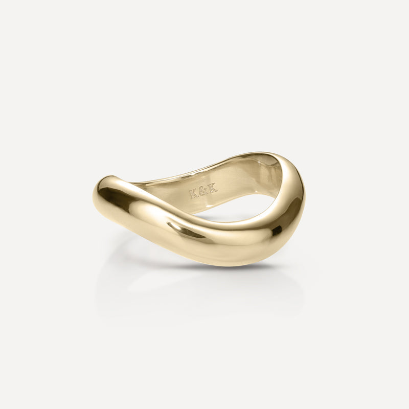 Swirl Style Bold Wedding Band