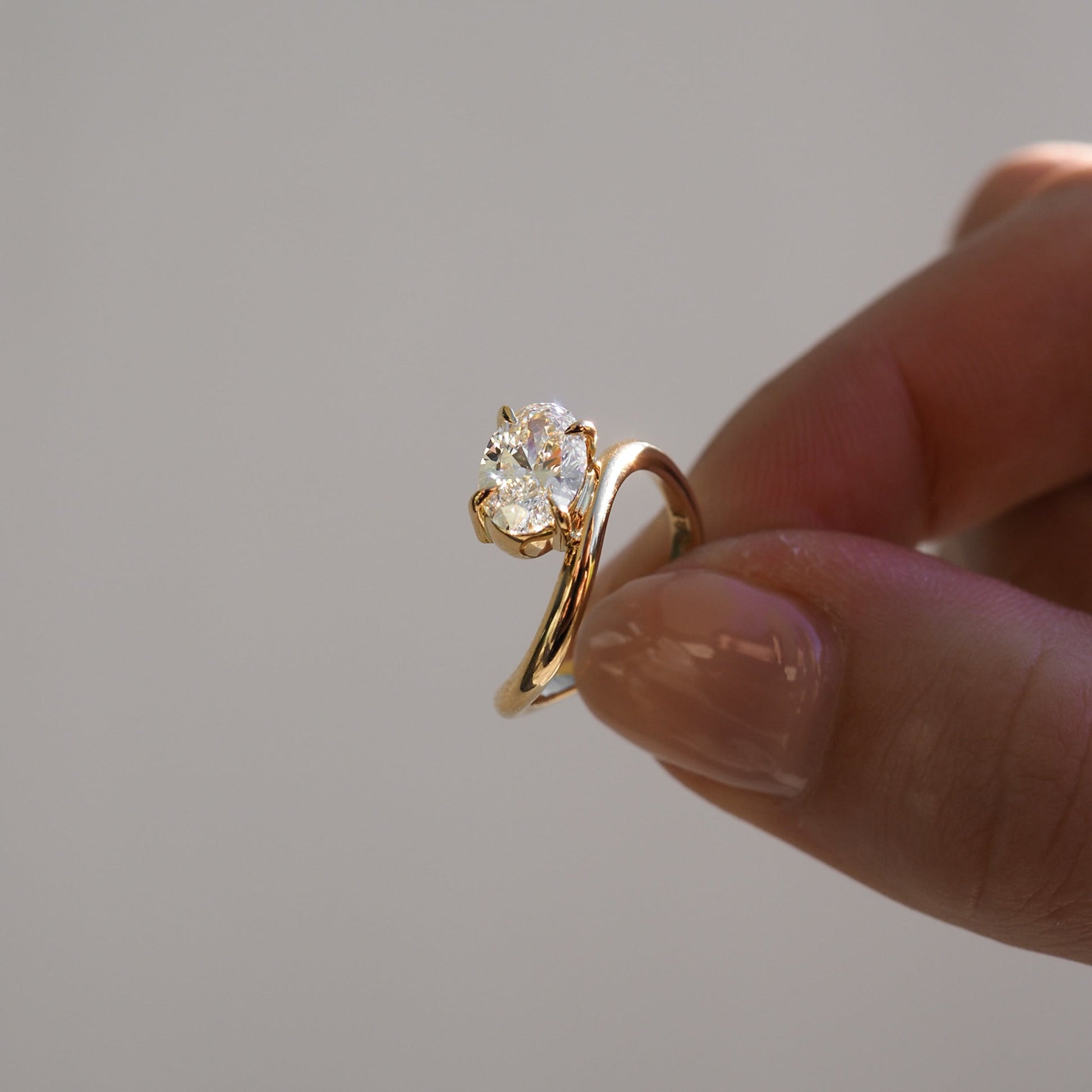 1.27 CT Oval Lab Grown Diamond Solitaire Engagement Ring 2
