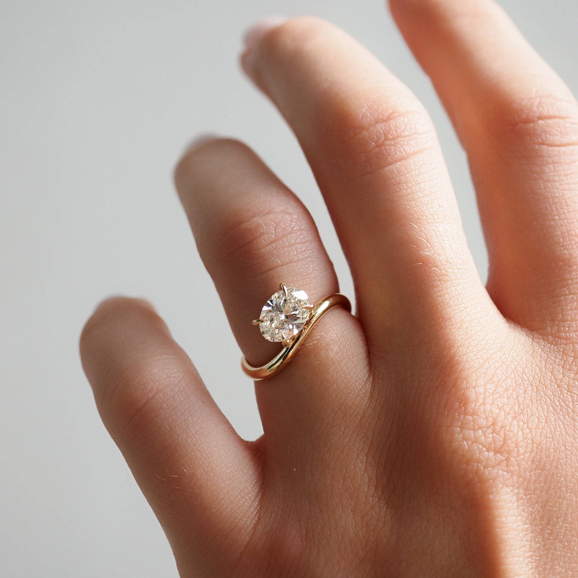 1.27 CT Oval Lab Grown Diamond Solitaire Engagement Ring 6