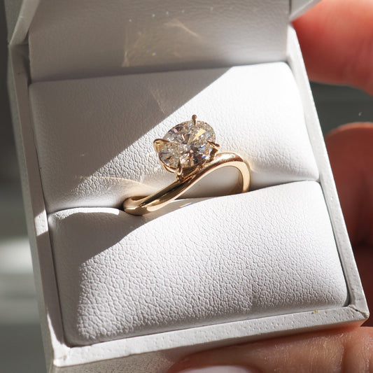 Radiant 1.0 CT Oval Lab Grown Diamond Solitaire Ring 2