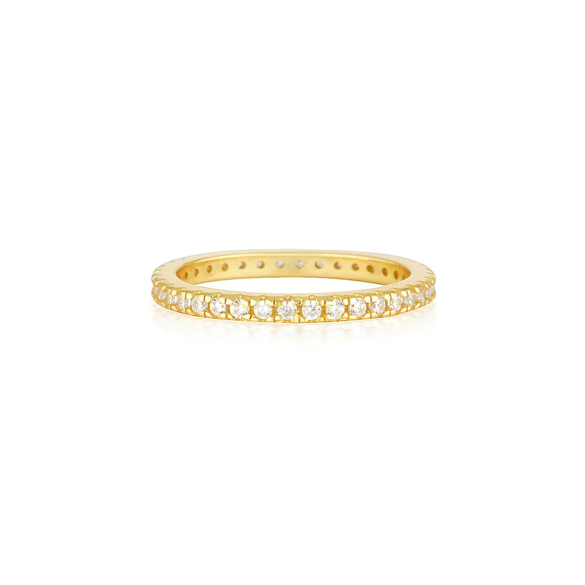 Eternal Gold Round Lab-Grown Diamond 0.10 TCW Wedding Band