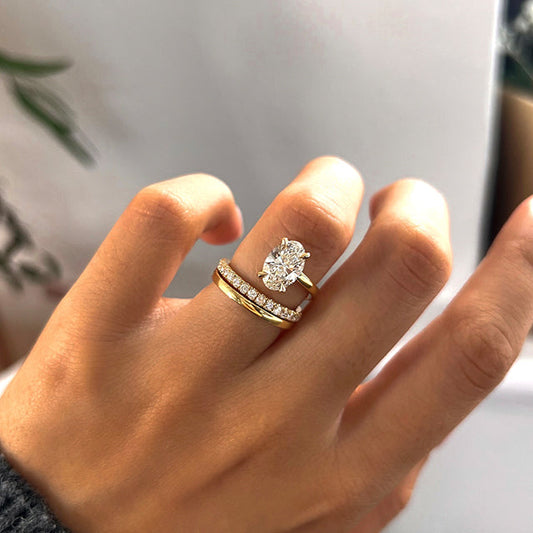 Solitaire-Oval Lab Grown Diamond Engagement Ring