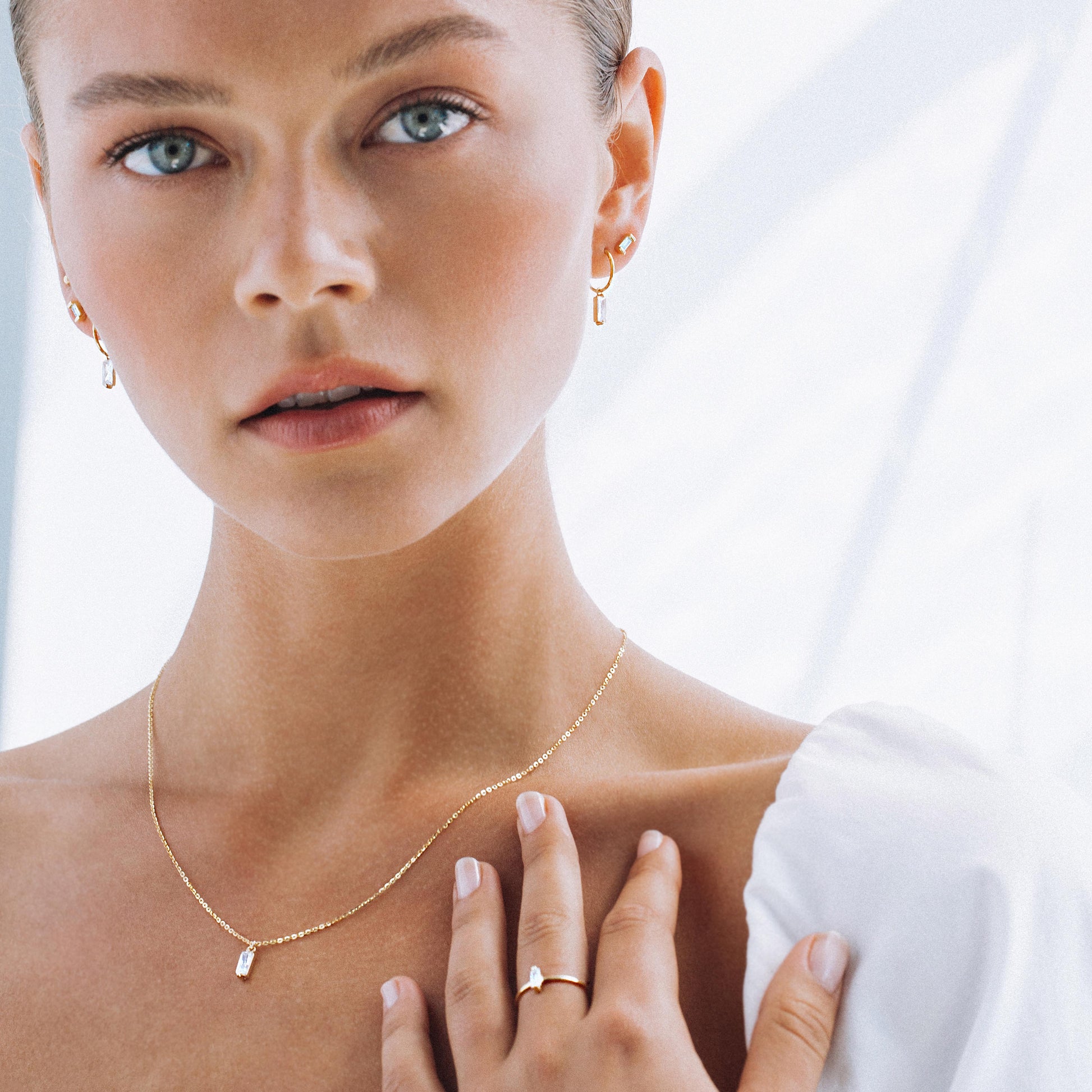 Radiant 0.02 TCW Lab-Grown Diamond Hoop Earrings 11