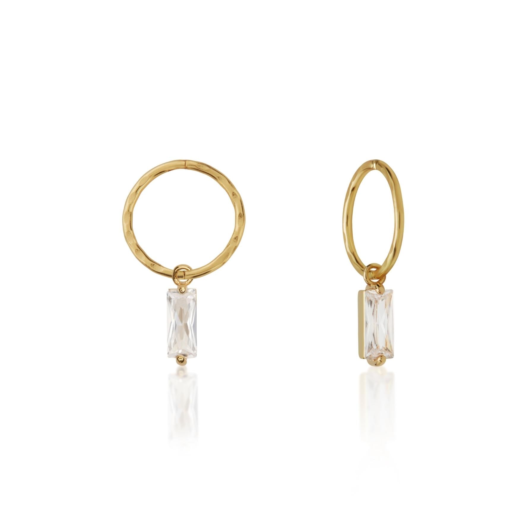 Radiant 0.02 TCW Lab-Grown Diamond Hoop Earrings 1
