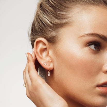 Radiant 0.02 TCW Lab-Grown Diamond Hoop Earrings 7
