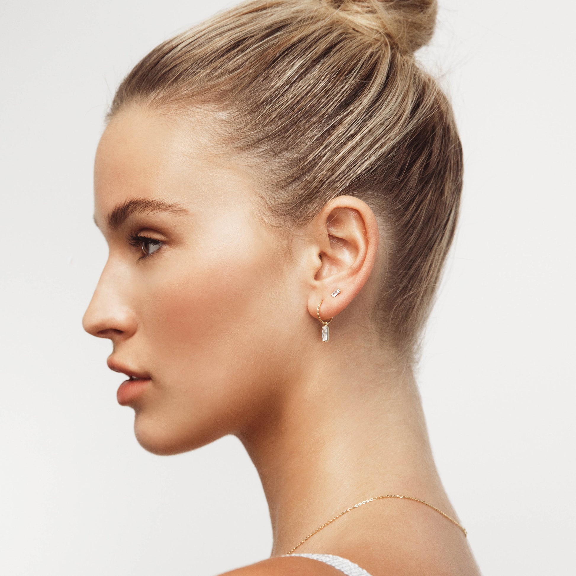 Radiant 0.02 TCW Lab-Grown Diamond Hoop Earrings 9