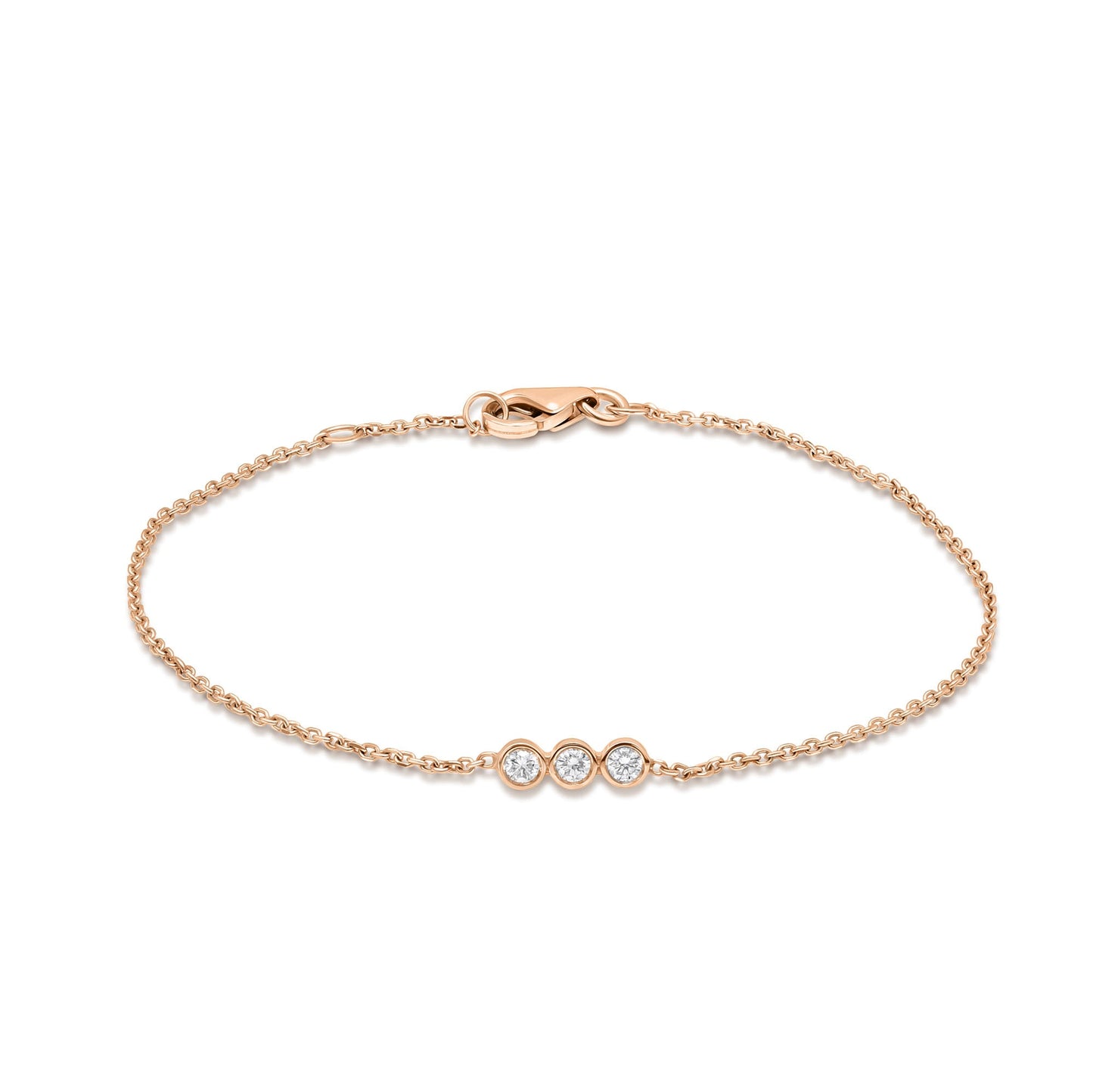 Solitaire Bezel-1.0 CT Oval Lab Grown Diamond Bracelets