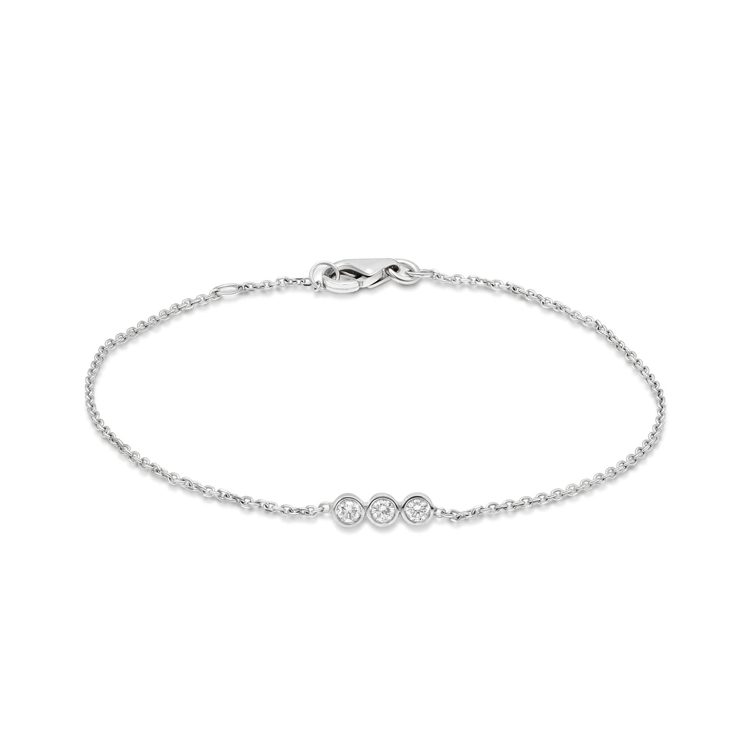 Solitaire Bezel-1.0 CT Oval Lab Grown Diamond Bracelets