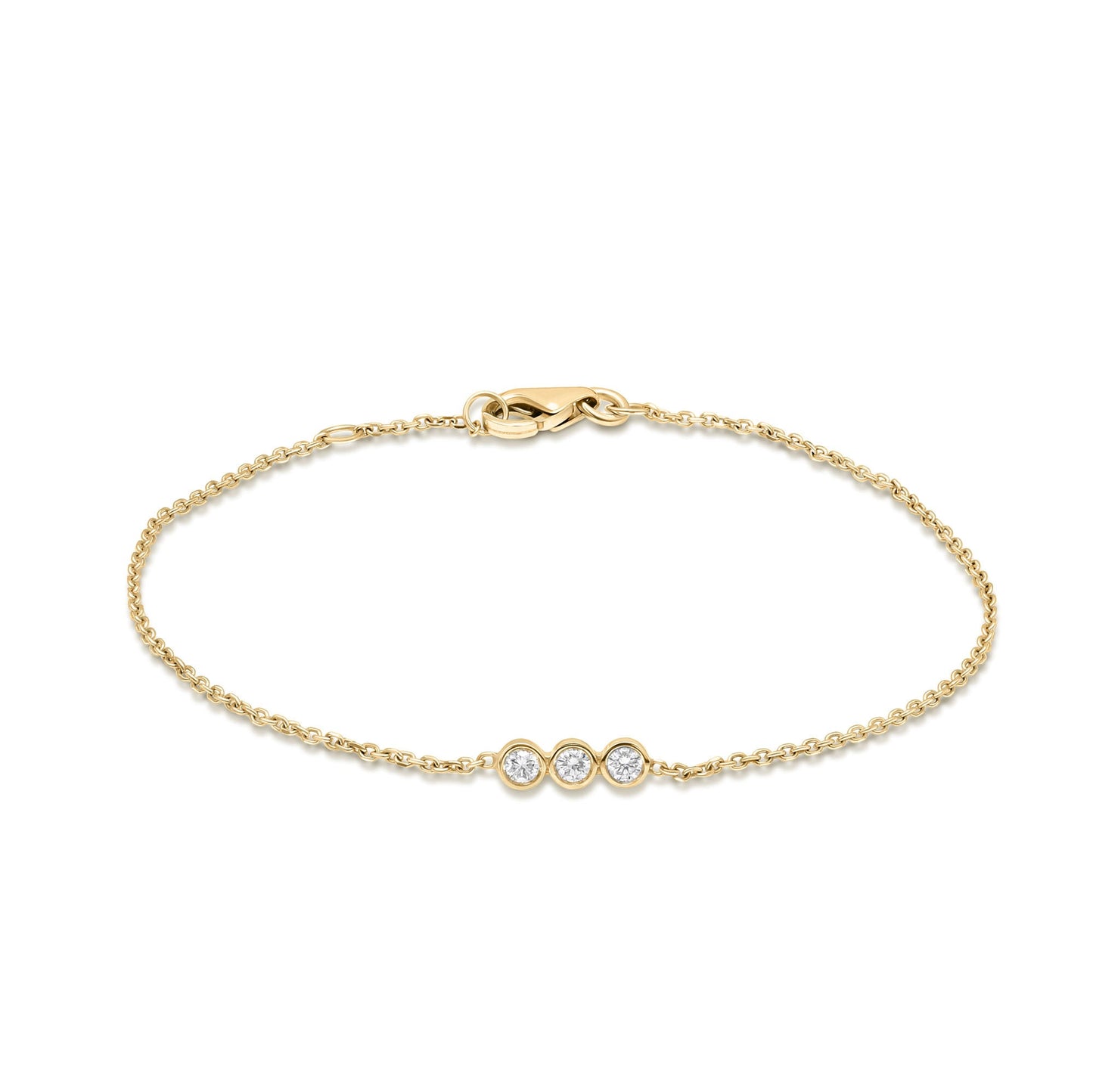 Solitaire Bezel-1.0 CT Oval Lab Grown Diamond Bracelets
