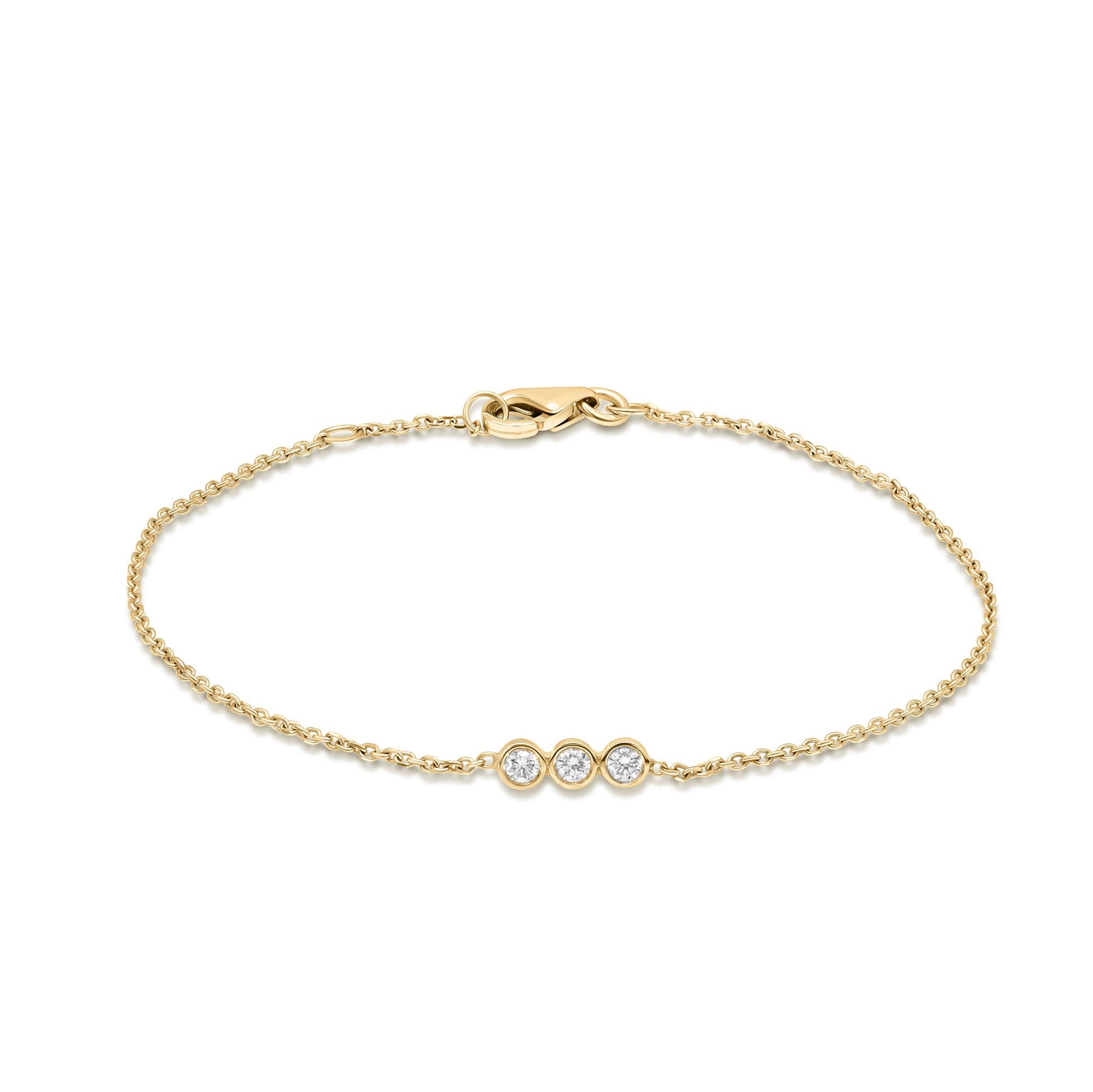 Solitaire Bezel-1.0 CT Oval Lab Grown Diamond Bracelets