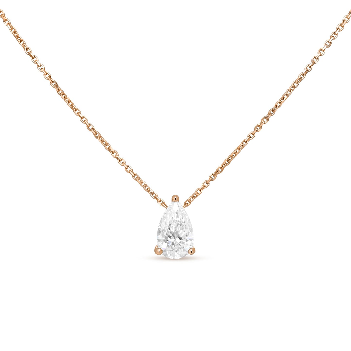 Solitaire- 1.0 CT Oval Lab Grown Diamond Necklace