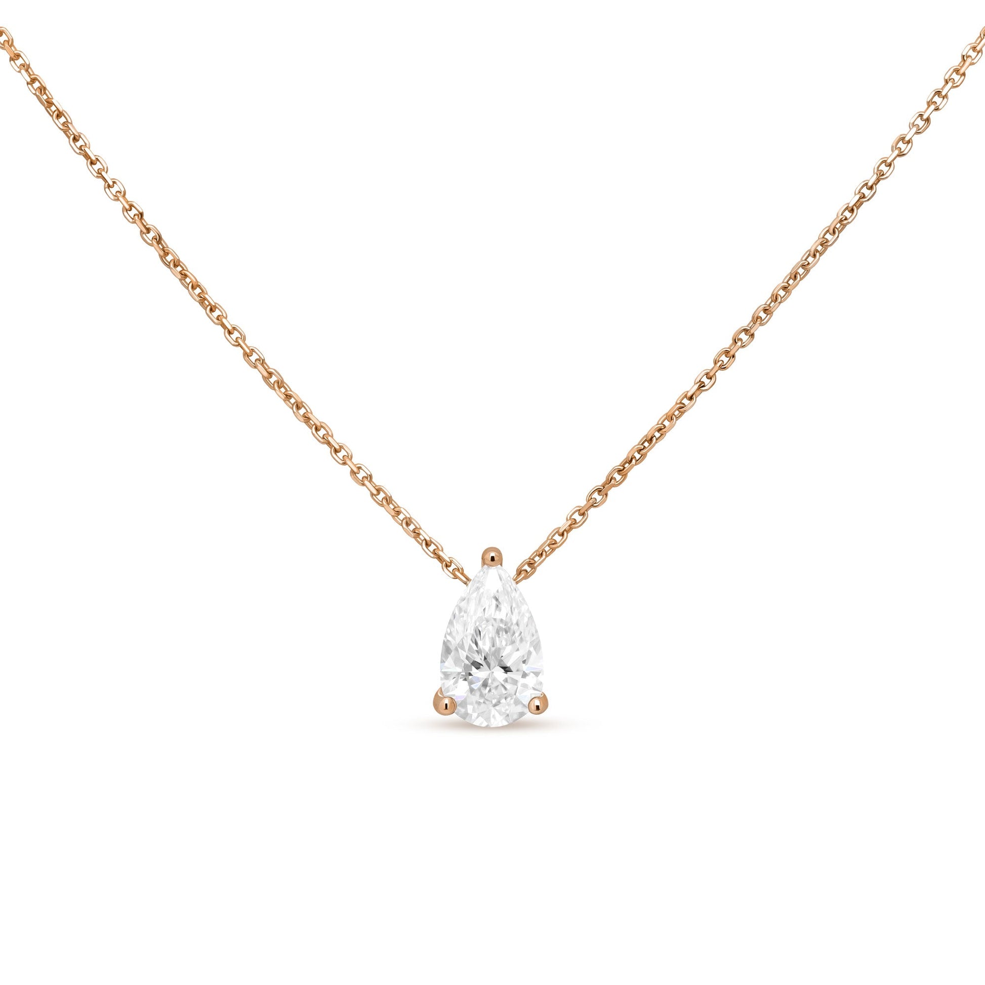 Solitaire- 1.0 CT Oval Lab Grown Diamond Necklace