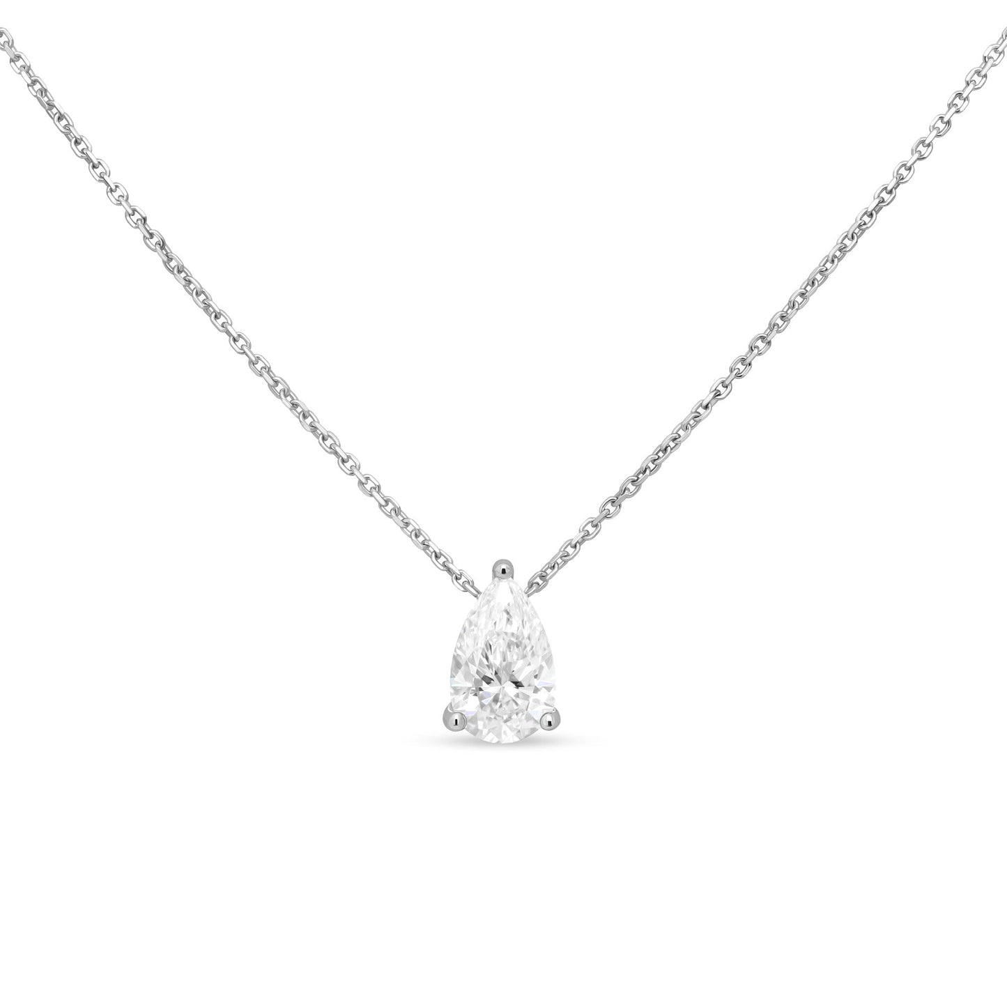 Solitaire- 1.0 CT Oval Lab Grown Diamond Necklace