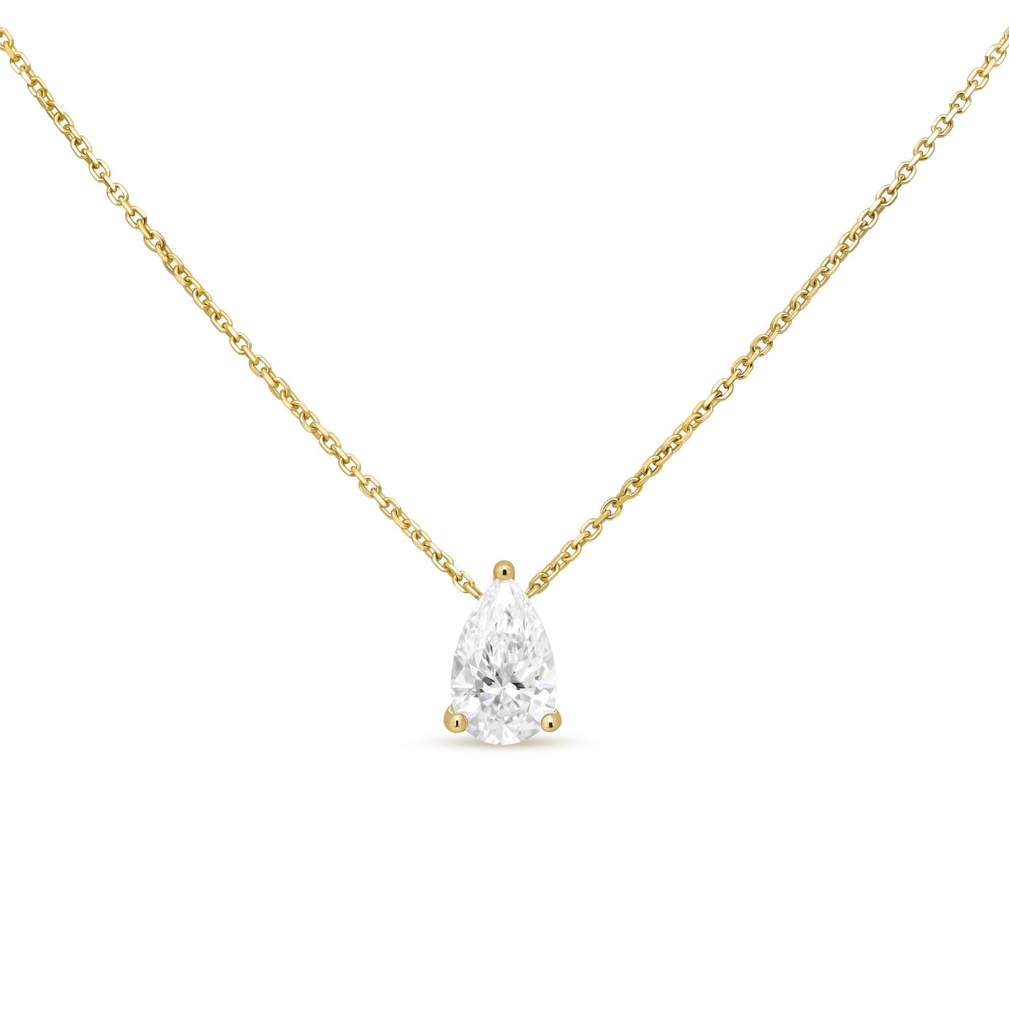 Solitaire- 1.0 CT Oval Lab Grown Diamond Necklace